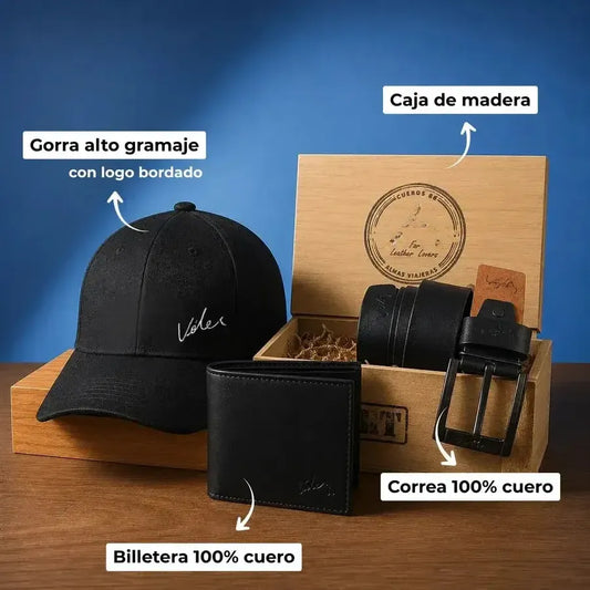 Duo KORVEN Correa Billetera Cuero CAJA